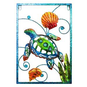 Metal Sea Turtle Beach Themed Bathroom Wall Art Decor, Ocean Themed Wall🙉